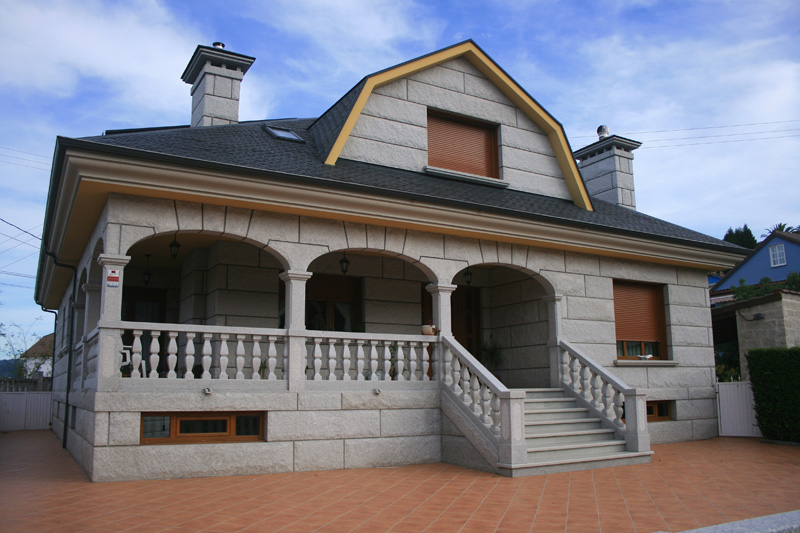Vivienda construida en granito ibérico en Bueu